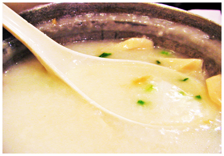 Congee chicken and abalone congee